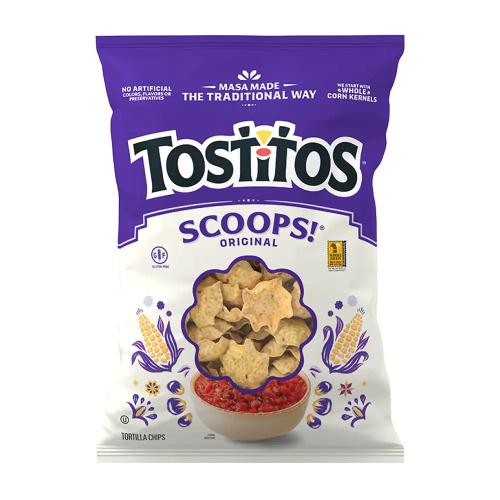 Bánh Ngô Giòn Hình Muỗng Hoa, Tortilla Chips, Scoops Original, 10 oz (283.5g) - TOSTITOS